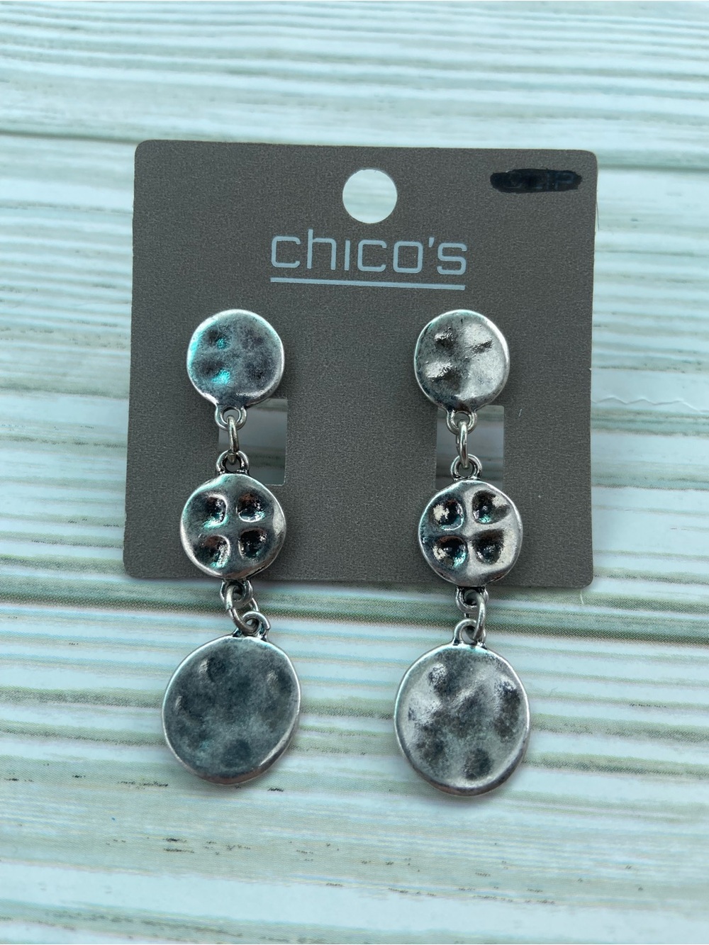 Chicos Silvertone earrings